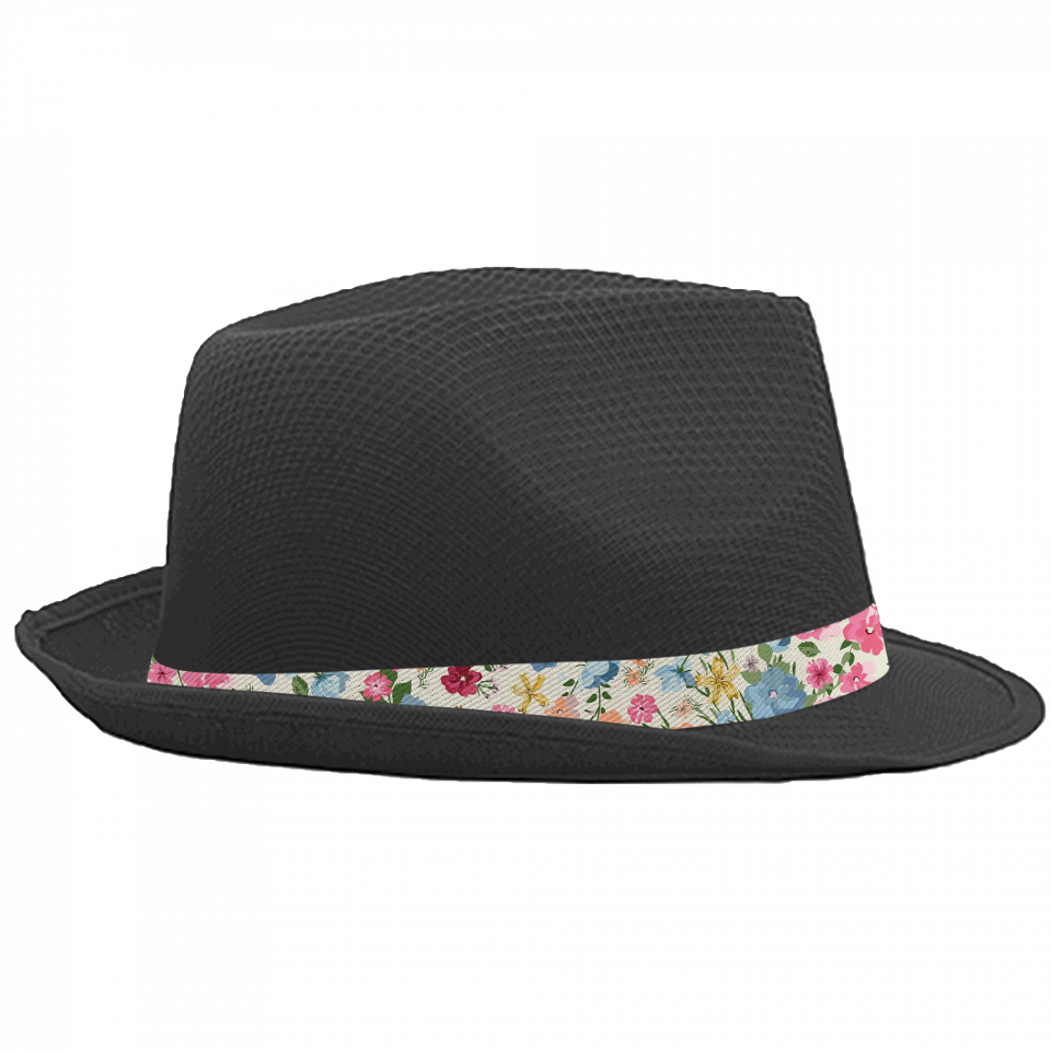 Sombrero de poliéster con cinta personalizada full print a todo color