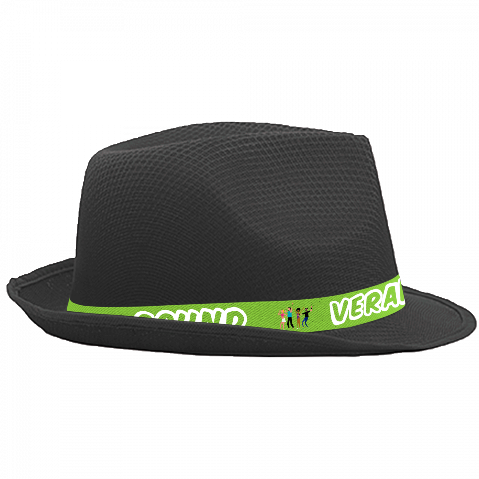 Sombrero de poliéster con cinta personalizada full print a todo color