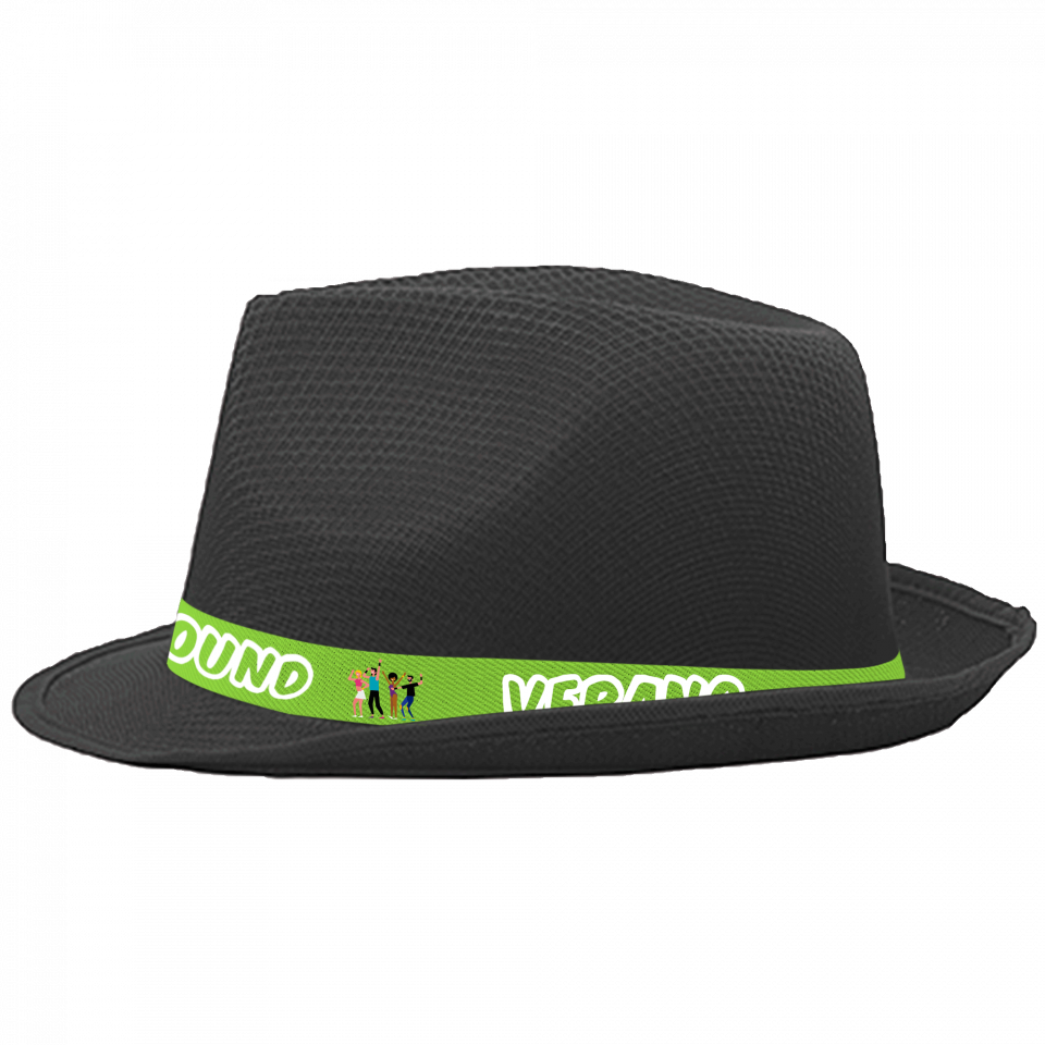 Sombrero de poliéster con cinta personalizada full print a todo color