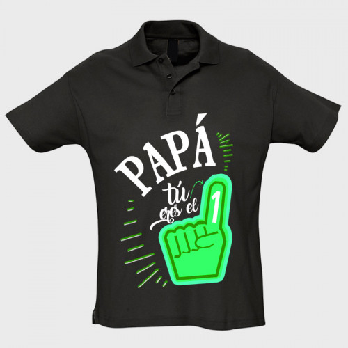 Polo manga corta Día de Padre: papa tú eres el número 1