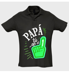 Polo manga corta Día de Padre: papa tú eres el número 1