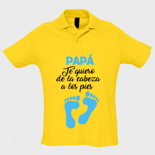 Polo manga corta Día de Padre: te quiero de la cabeza a los pies