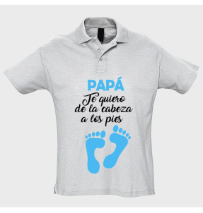 Polo manga corta Día de Padre: te quiero de la cabeza a los pies