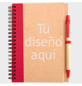 Libreta de papel reciclado Sonora plus personalizada