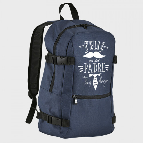 Mochila Día del Padre: feliz día del padre tú eres el mejor