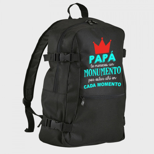 Mochila Día del Padre: papa te mereces un monumento