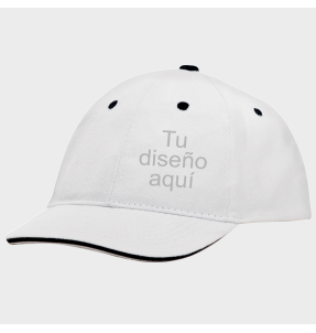 Gorra algodón 6 paneles con contraste en la visera
