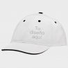 Gorra algodón 6 paneles con contraste en la visera