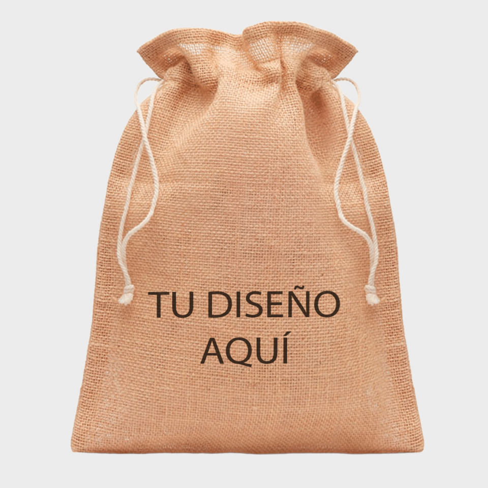 Bolsa pequeña yute personalizada