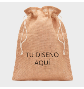 Bolsa pequeña yute personalizada