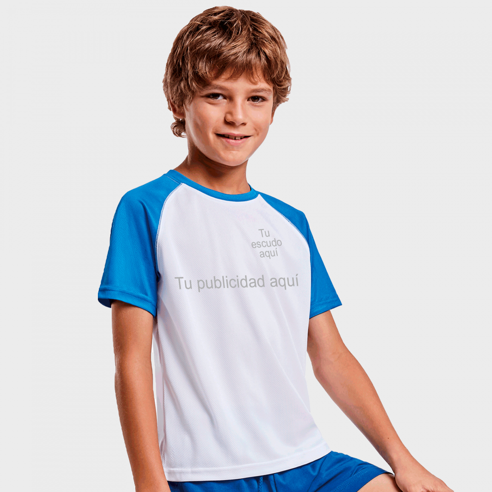 Camiseta técnica bicolor niño Indianapolis personalizada