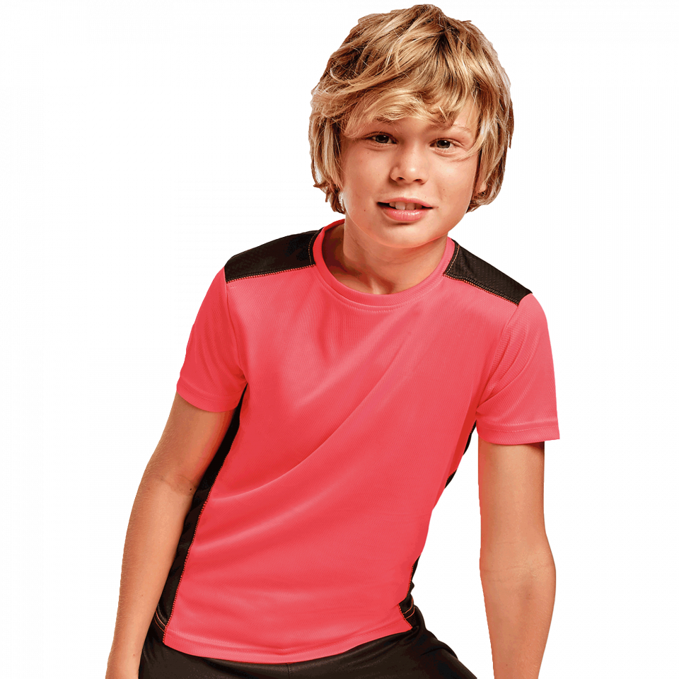 Camiseta técnica bicolor niño Detroit personalizada