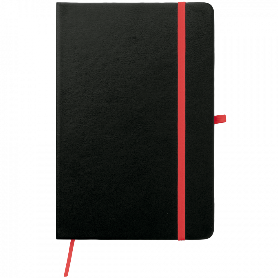 Libreta A5 negra contrastada personalizada