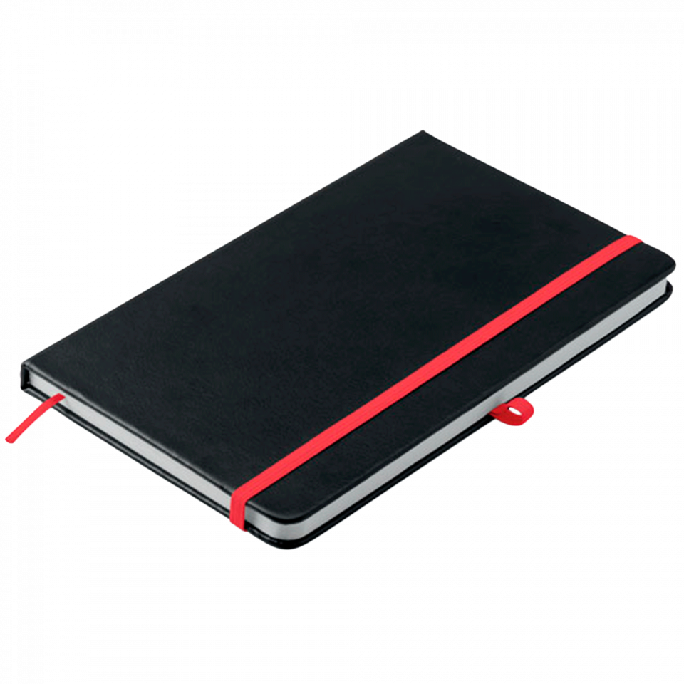 Libreta A5 negra contrastada personalizada