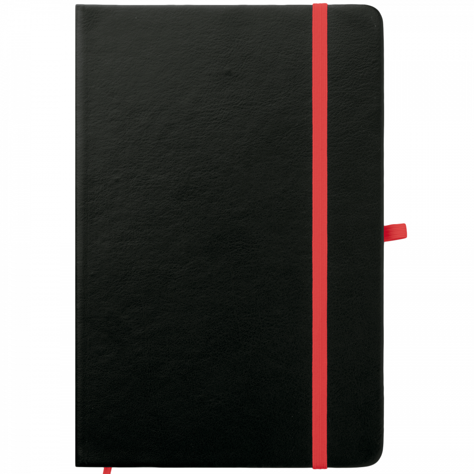 Libreta A5 negra contrastada personalizada