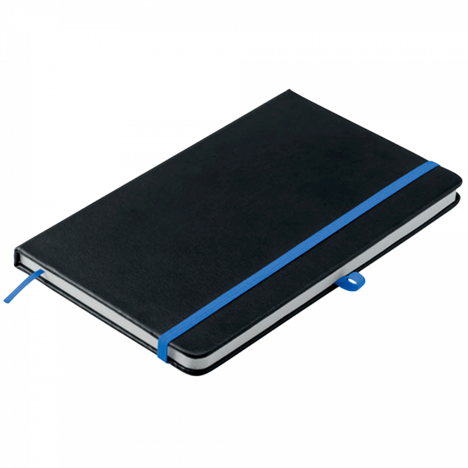 Libreta A5 negra contrastada personalizada