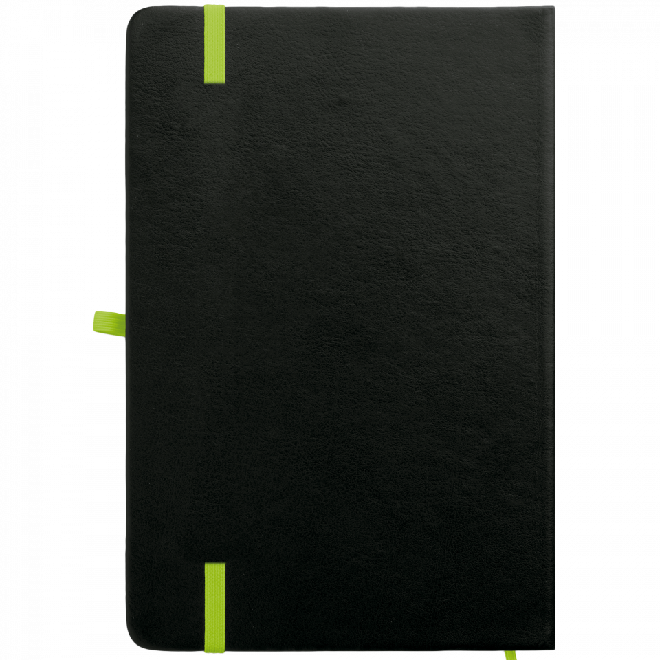 Libreta A5 negra contrastada personalizada