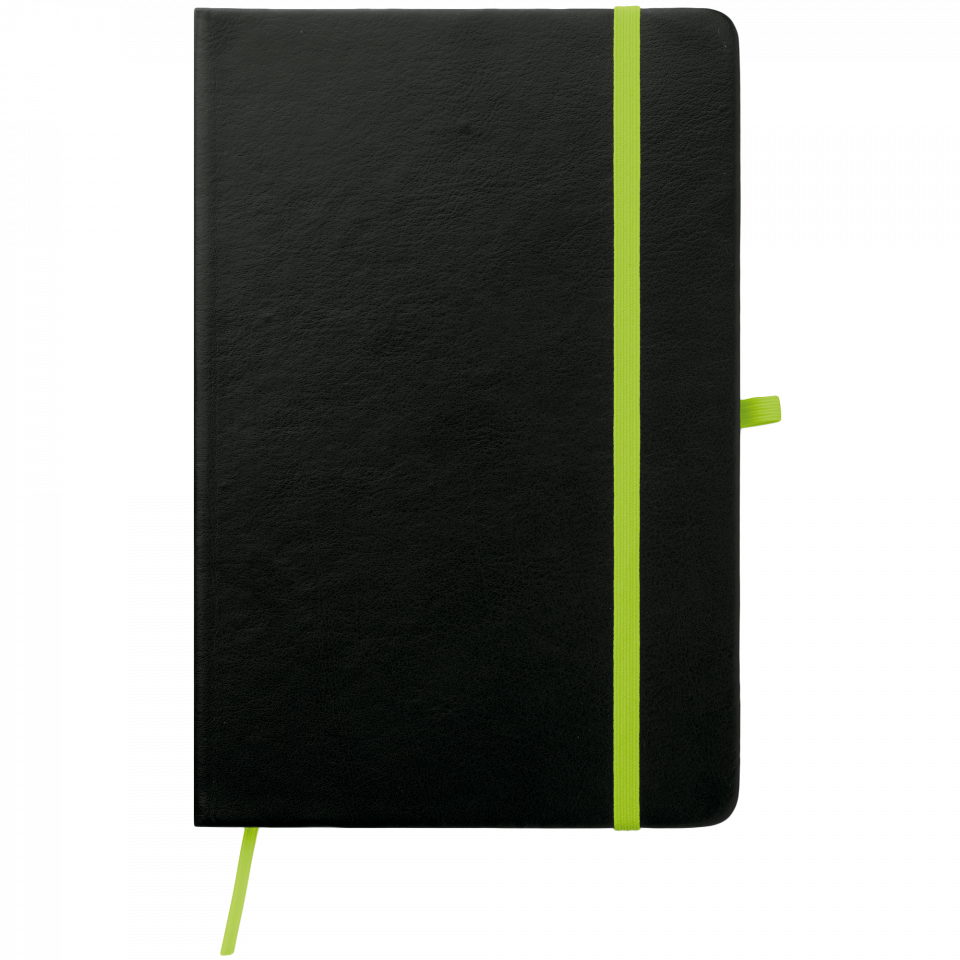 Libreta A5 negra contrastada personalizada