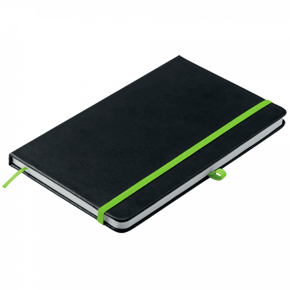 Libreta A5 negra contrastada personalizada