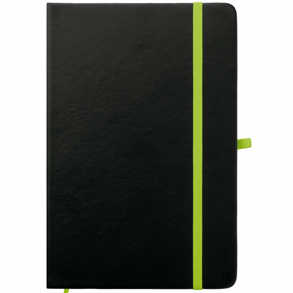 Libreta A5 negra contrastada personalizada