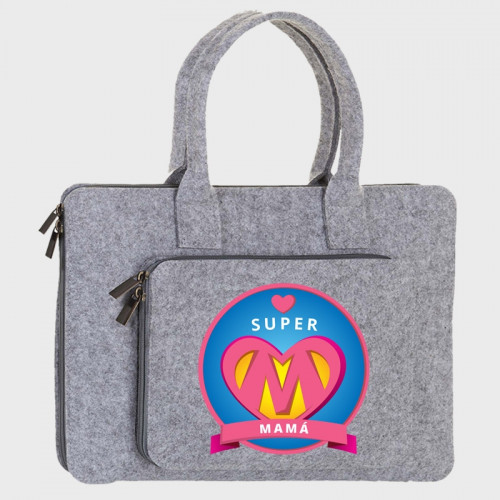 Maletín fieltro Día de la madre: Super mamá
