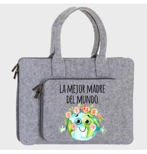 Maletín fieltro Día de la madre: La mejor madre del mundo
