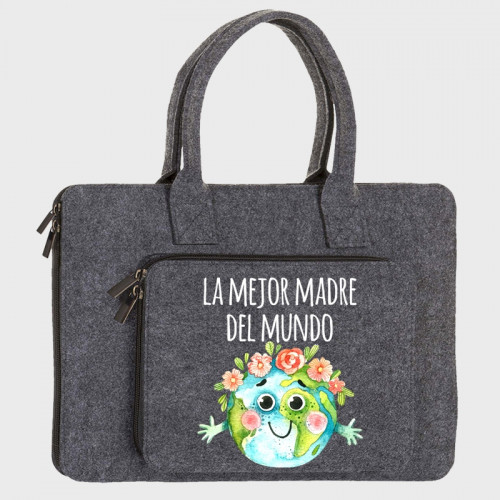 Maletín fieltro Día de la madre: La mejor madre del mundo