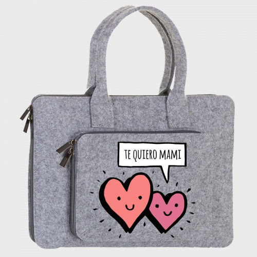 Maletín fieltro Día de la madre: Te quiero mamá