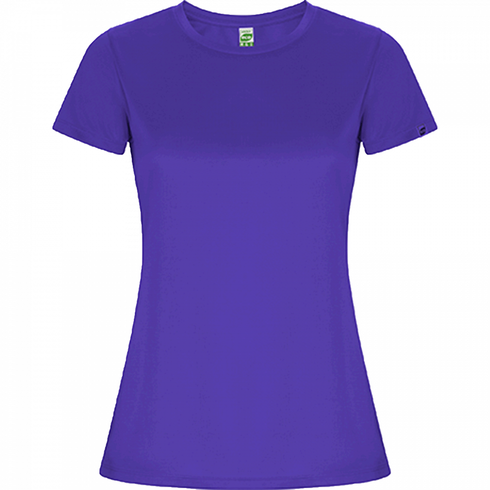 Camiseta técnica de poliéster reciclado mujer personalizada