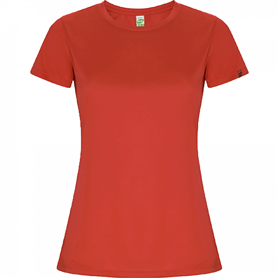 Camiseta técnica de poliéster reciclado mujer personalizada