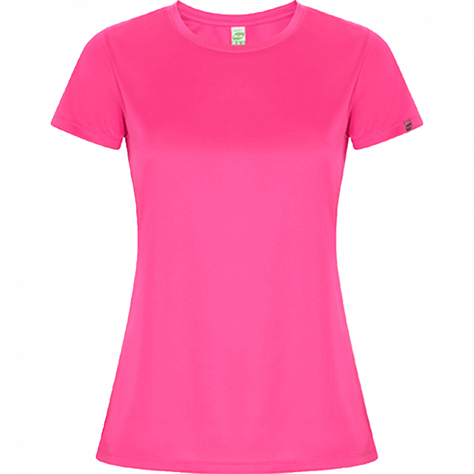 Camiseta técnica de poliéster reciclado mujer personalizada