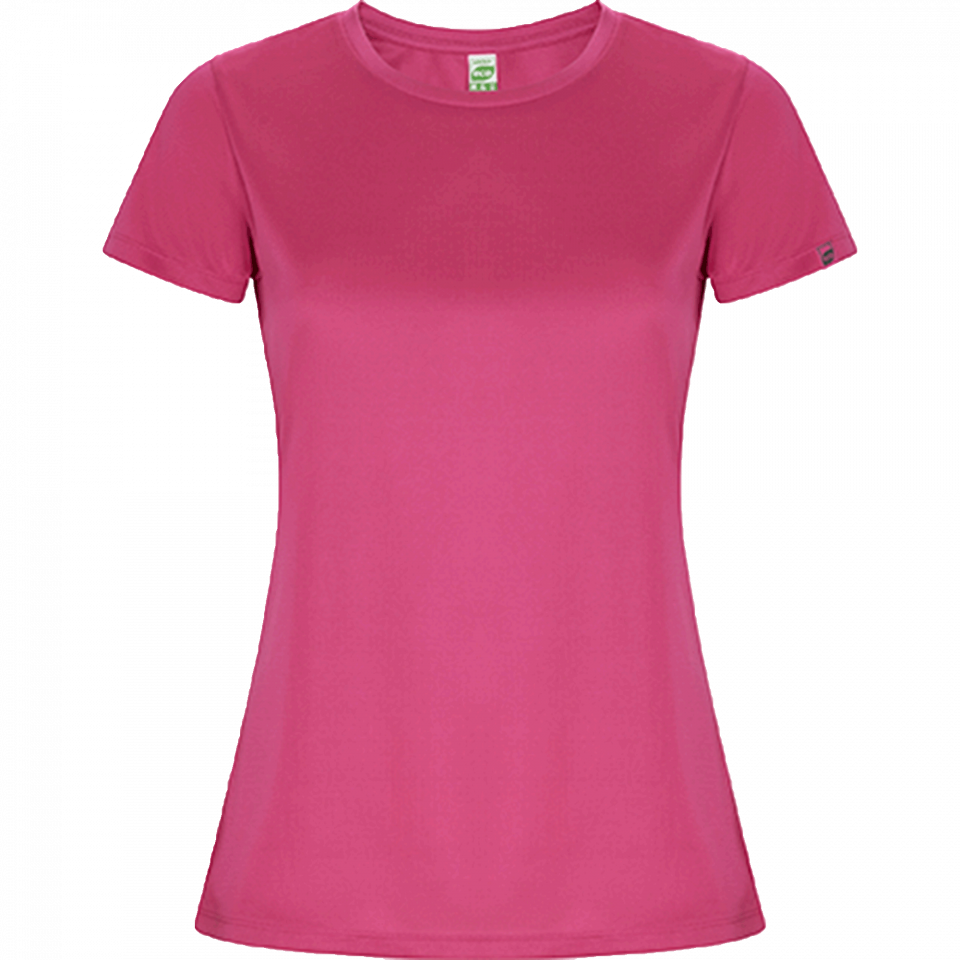 Camiseta técnica de poliéster reciclado mujer personalizada