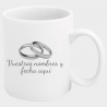 Taza boda anillos plata