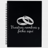 Libreta boda anillos plata