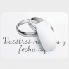 Alfombrilla boda anillos plata