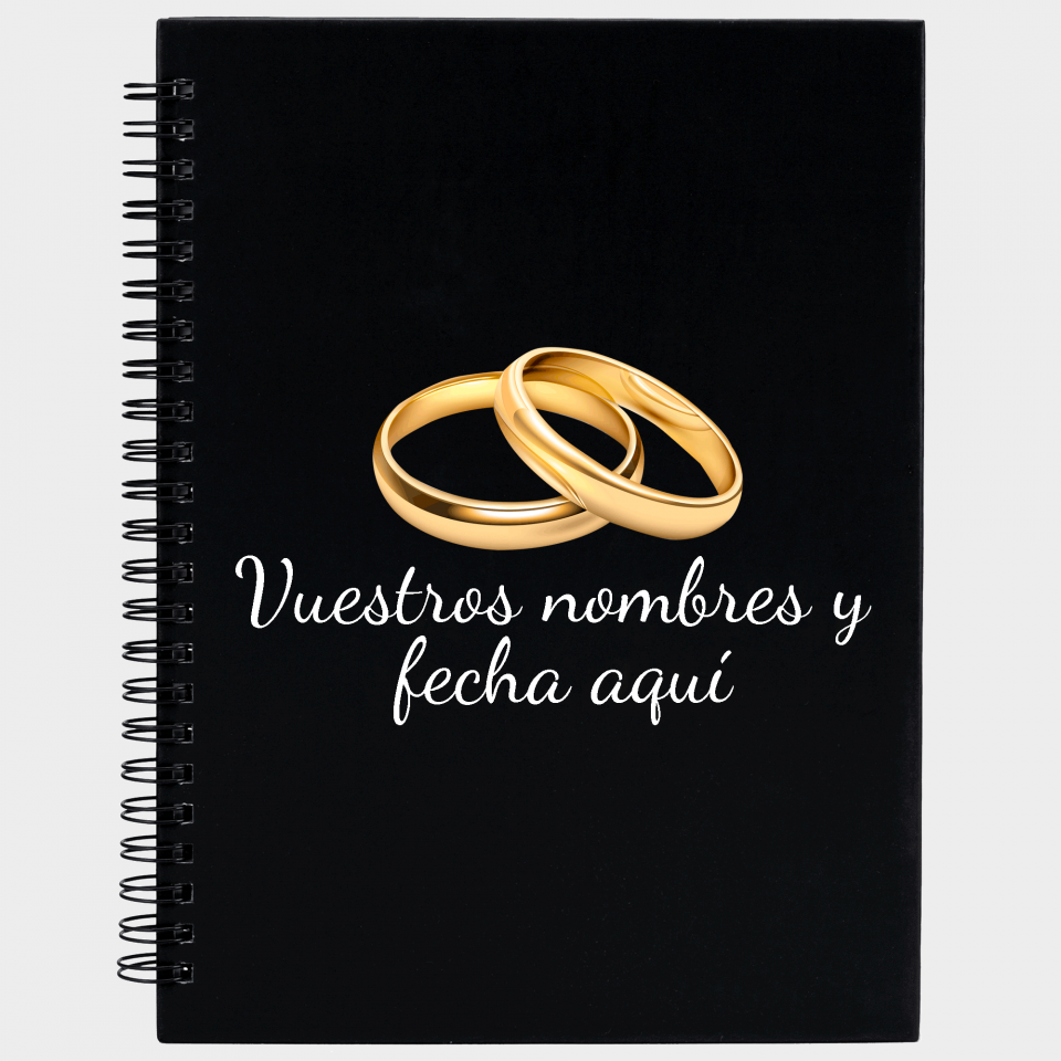Libreta boda anillos oro