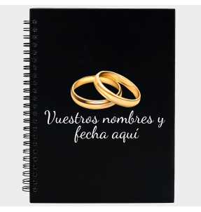 Libreta boda anillos oro