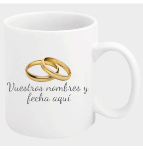 Taza boda anillos oro
