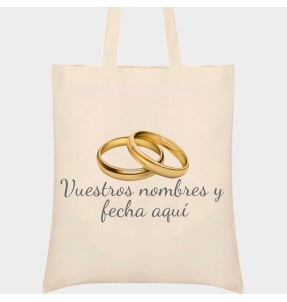Bolsa de tela boda anillos oro