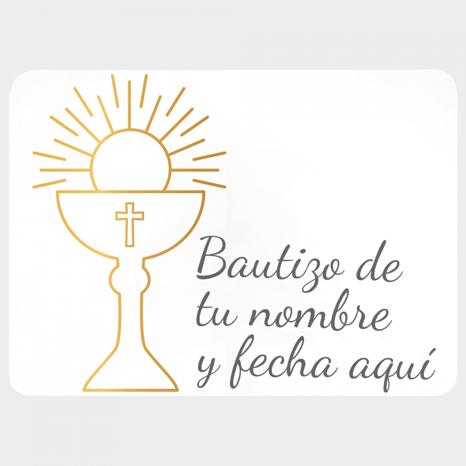 Mantel individual con base de corcho bautizo copa