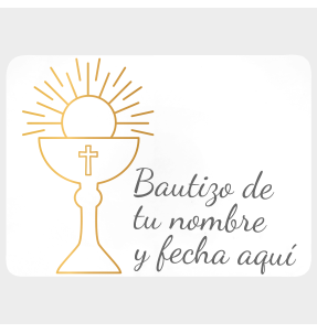 Mantel individual con base de corcho bautizo copa