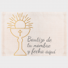 Mantel individual de tela bautizo copa