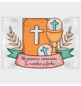 Mantel individual tela grabada acabado brillante comunión