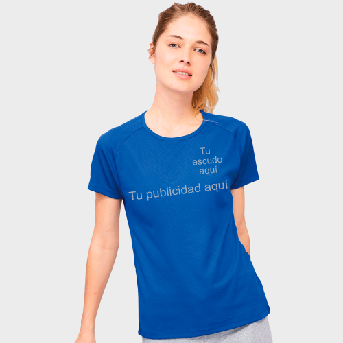 Camiseta técnica manga corta mujer Sporty personalizada, comprar online