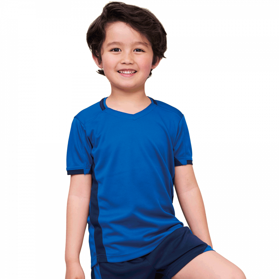 Camiseta deportiva contrastada niño Classico personalizada