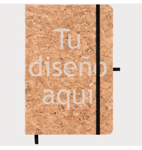 Libreta A5 tapa corcho personalizada