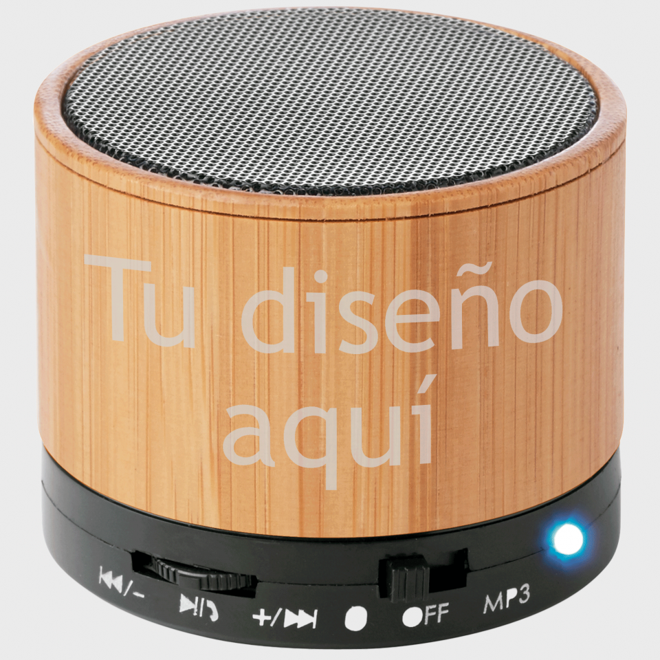 Altavoz de bambú personalizado