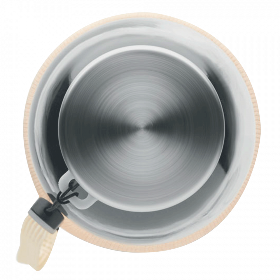 Botella de cristal con funda de yute personalizada