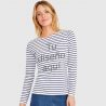 Camiseta mujer manga larga rayas personalizada