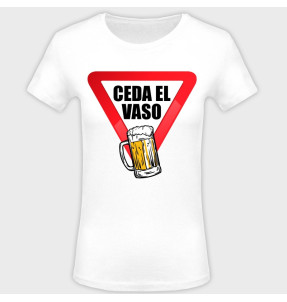 Camiseta despedida de soltera: ceda el vaso